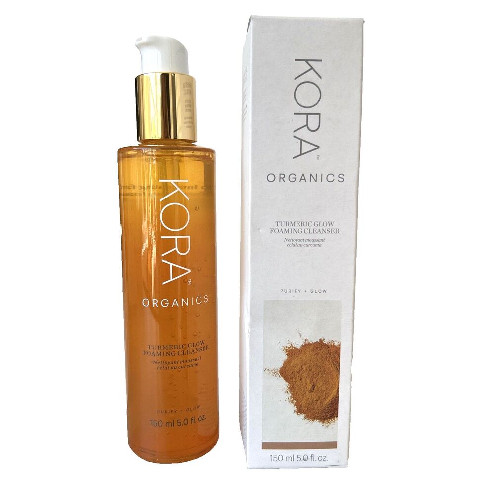 KORA Organics Turmeric Glow Foaming Cleanser  Nourish Organic 5 Fl oz/ 150ml NEW